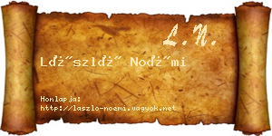 László Noémi névjegykártya